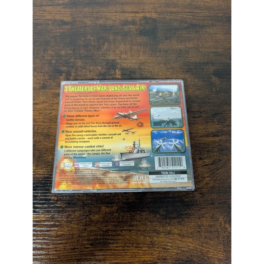 Army Men: World War -- Land, Sea, Air (Sony PlayStation 1, 2000) Tested CIB